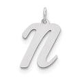 thumbnail image 1 of Sterling Silver Large Script Intial N Charm - .6 Grams - Measures 21x11mm Wide, 1 of 2