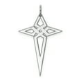 thumbnail image 1 of Sterling Silver Laser Designed Cross Pendant Charm, 1 of 1