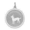 thumbnail image 1 of Sterling Silver Rhodium-plated Chihuahua Disc Charm QC2678, 1 of 5