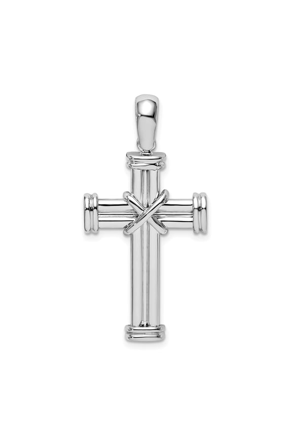 Sterling Silver Latin Cross Pendant Necklace for Men and Women with Mirror Finish Minimalist Design Bold Spiritual Jewelry for Daily Wear or Religious Occasions
