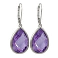 thumbnail image 1 of Sterling Silver Lavender 35 mm Long Teardrop Lever Back Earrings, 15 x 20 in., 1 of 1