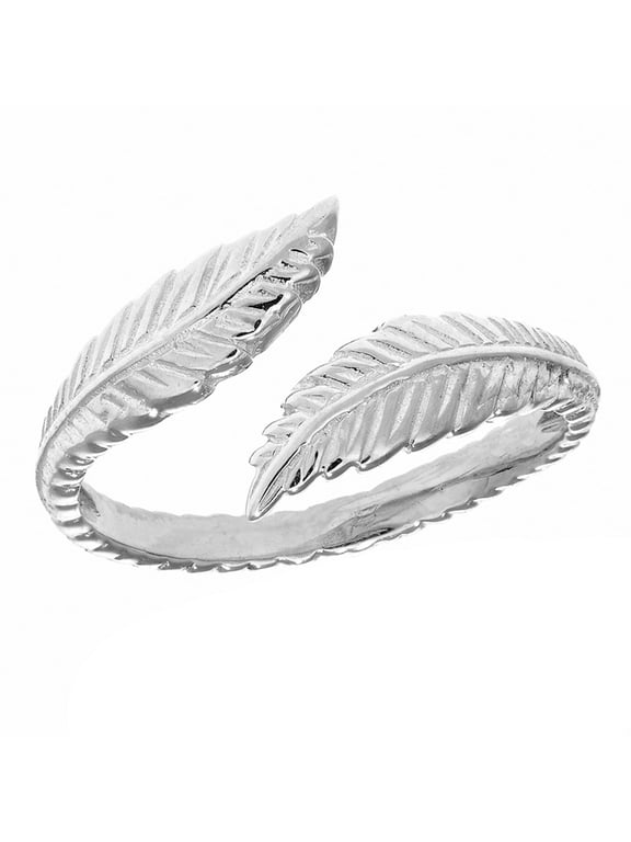 Leaf toe ring Sterling Silver 925 Cross Over Ring Adjustable
