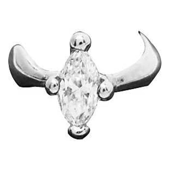 Sterling Silver Left Or Right Marquise Solitaire Ear Cuff Wrap