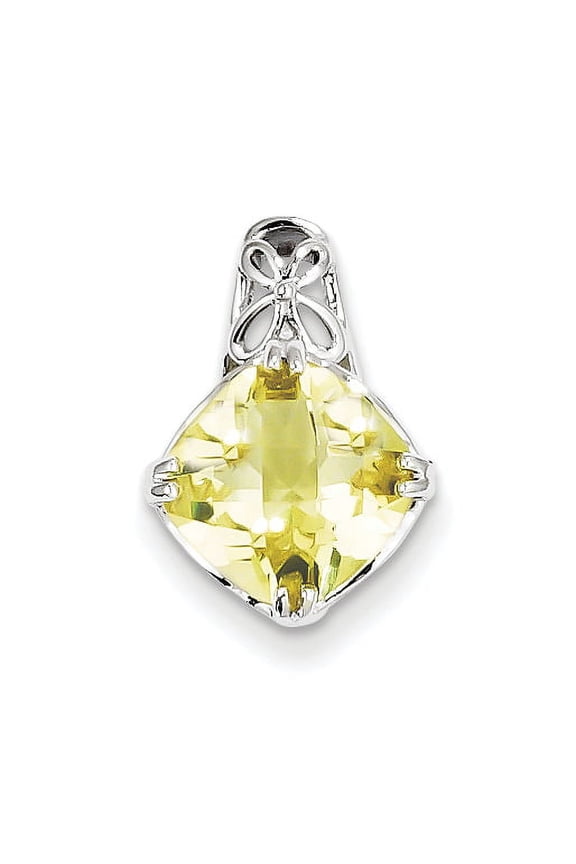 Sterling Silver Lemon Quartz Pendant Charm