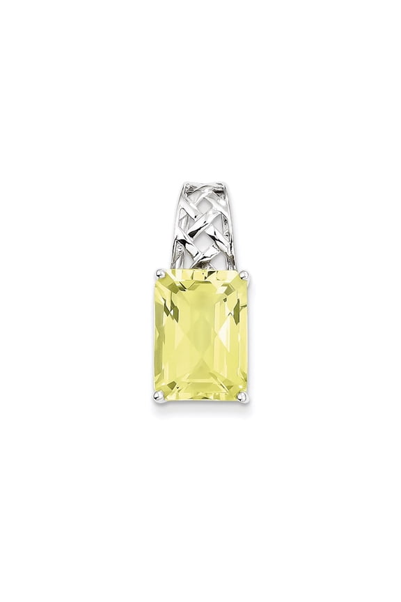 Sterling Silver Lemon Quartz Pendant Charm