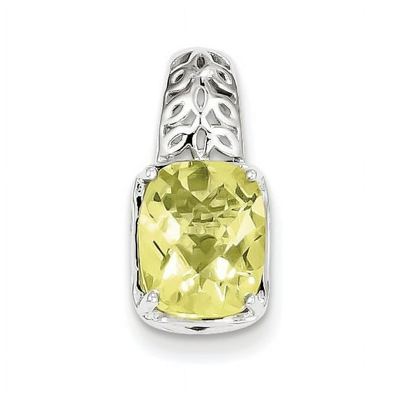 Sterling Silver Lemon Quartz Pendant Charm