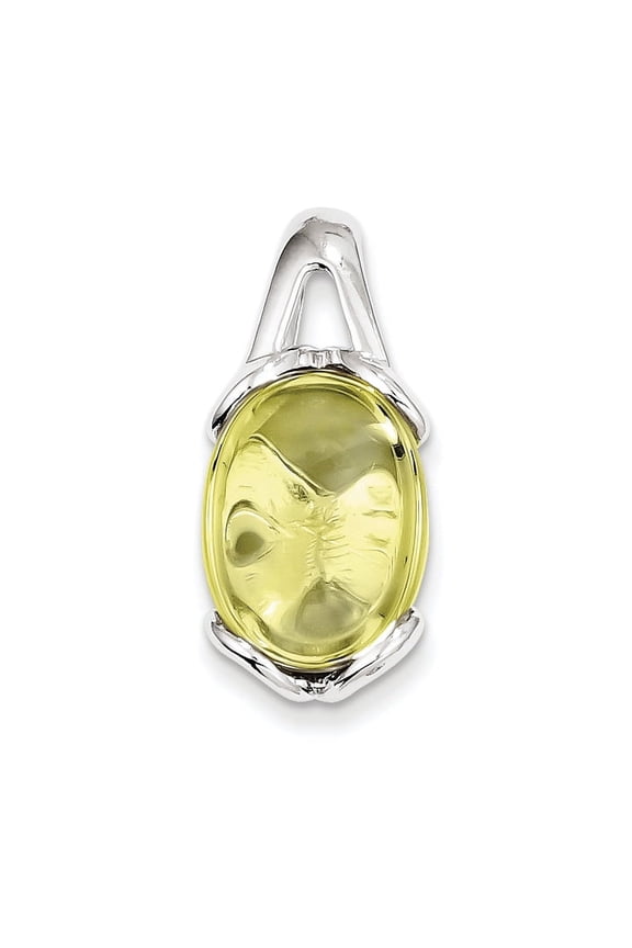 Sterling Silver Lemon Quartz Pendant Charm