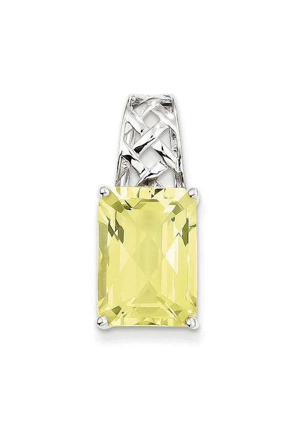Sterling Silver Lemon Quartz Pendant QP2917LQ