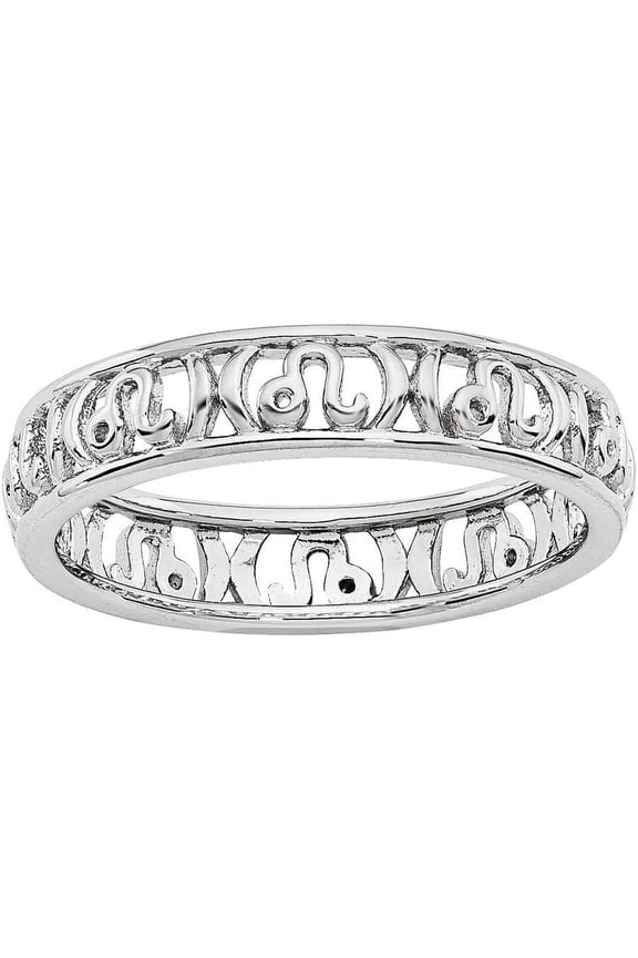 Sterling Silver Leo Zodiac Ring