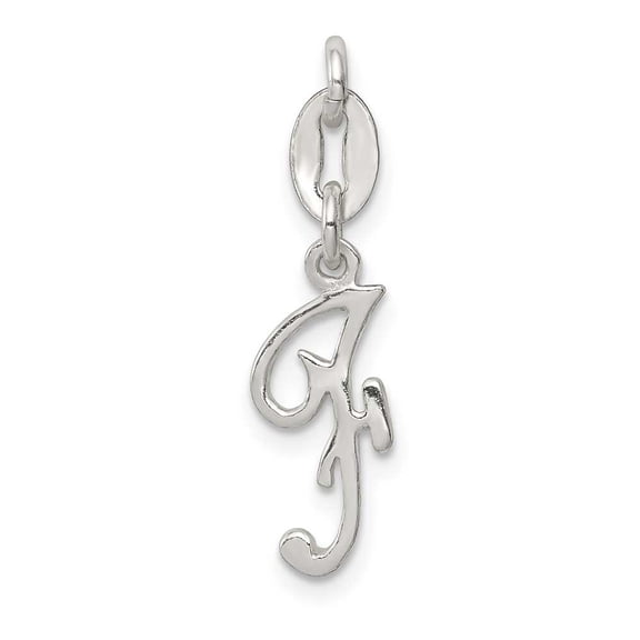 Sterling Silver Initial F Pendant