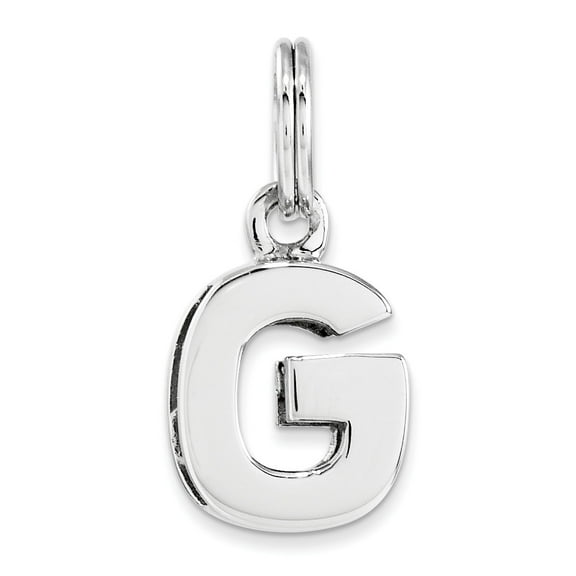 Sterling Silver Letter G Initial Charm Made In Thailand qc8460g