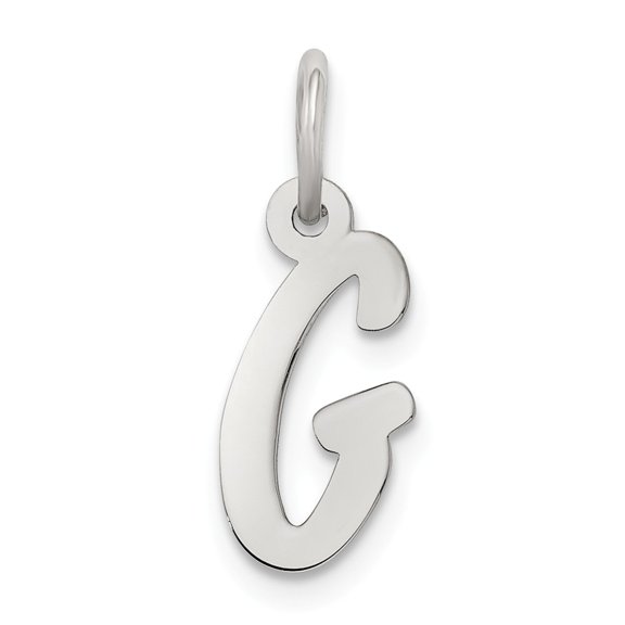 Sterling Silver Letter G Initial Charm Pendant