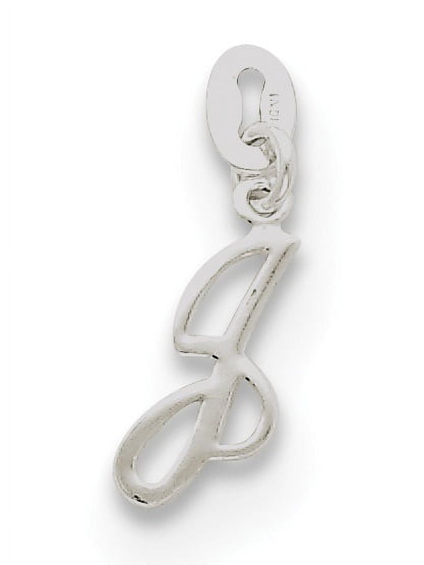 Sterling Silver Letter J Initial Charm Made In India qc6510j