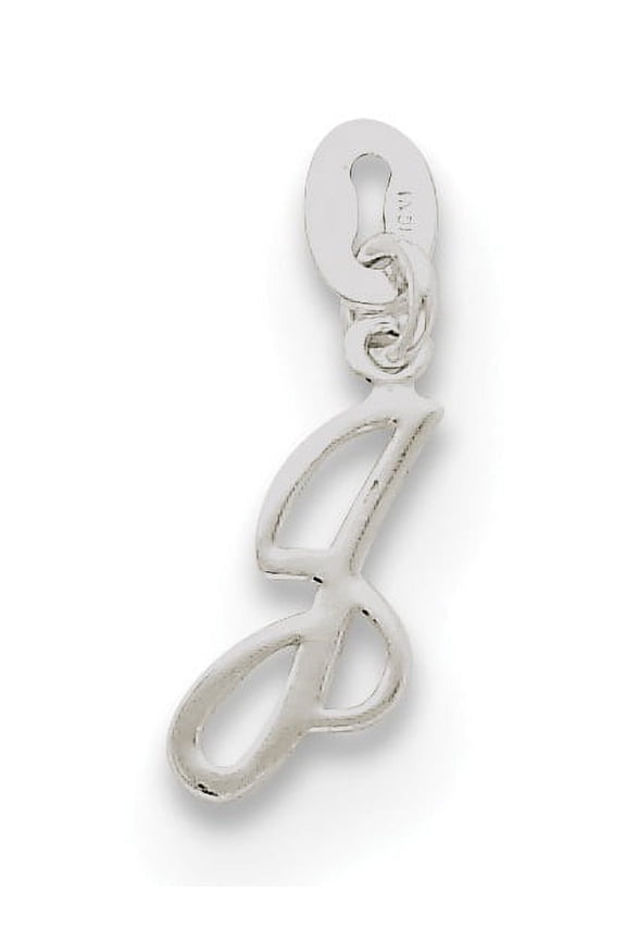 Sterling Silver Letter J Initial Charm Made In India qc6510j