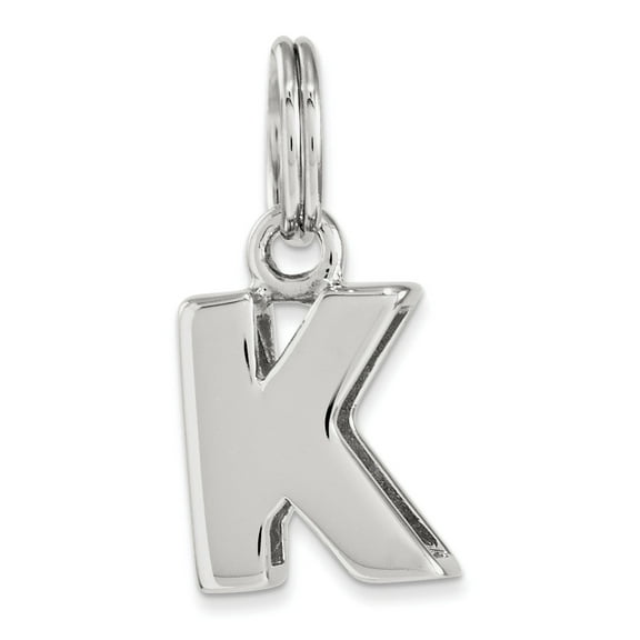 Sterling Silver Letter K Initial Charm Made In Thailand qc8460k