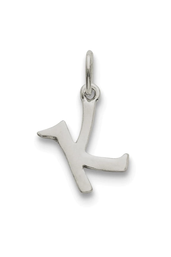 Sterling Silver Initial K Pendant