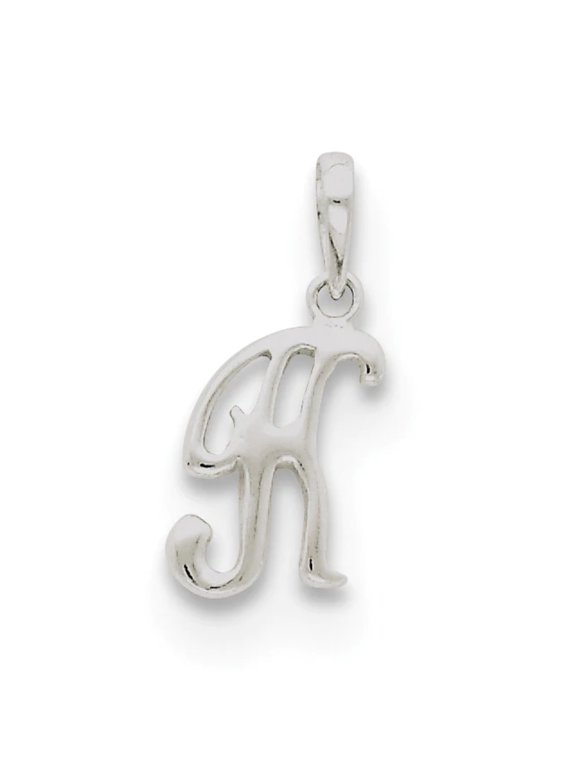Sterling Silver Letter K Initial Pendant QC6512K