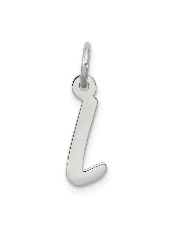 Sterling Silver Letter L Initial Charm Pendant