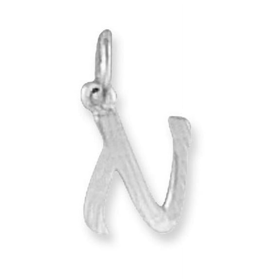 Sterling Silver Letter N Initial Charm QC6511N