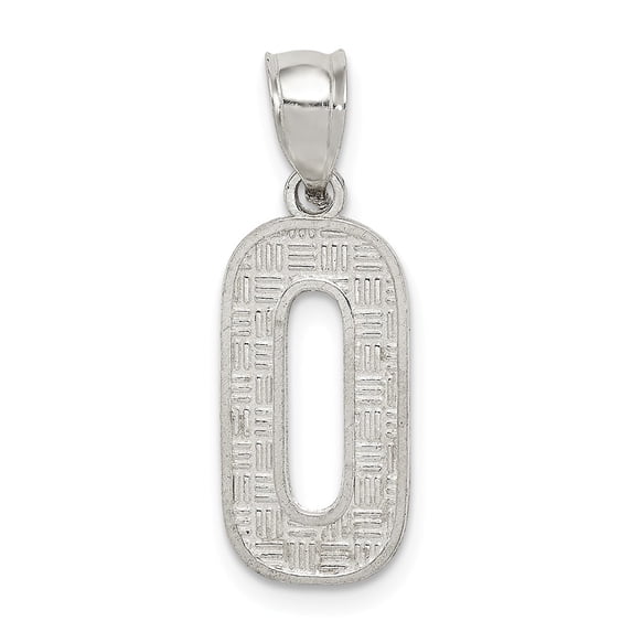 Sterling Silver Letter O Initial Pendant Charm