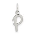 thumbnail image 1 of Sterling Silver Letter P Initial Charm Pendant, 1 of 1