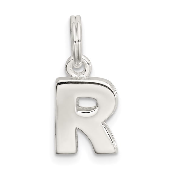 Sterling Silver Letter R Initial Charm QC8460R