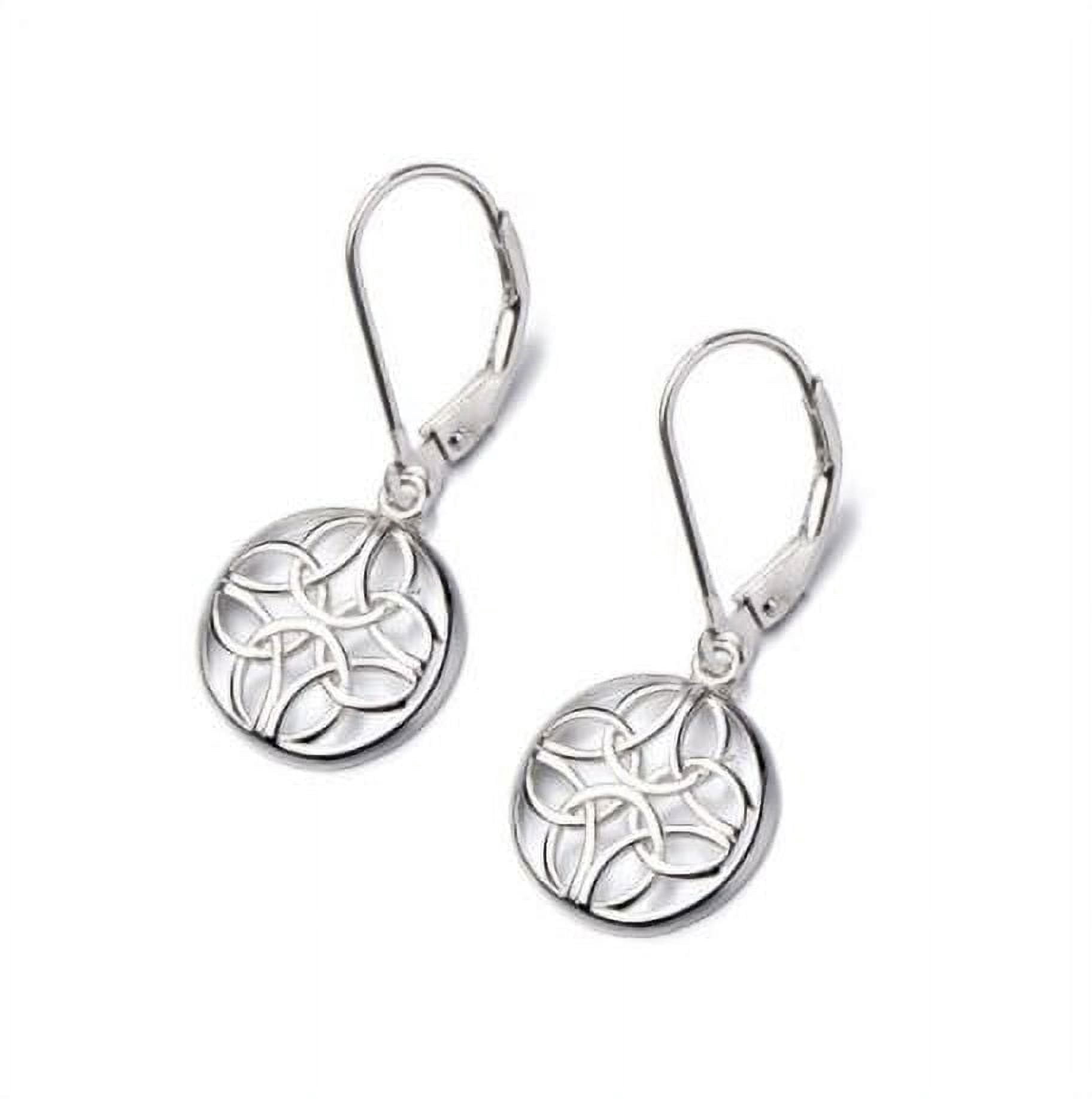Sterling Silver Lever-Back Celtic Earring