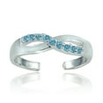 thumbnail image 1 of Sterling Silver Light Blue CZ Infinity Toe Ring, 1 of 2