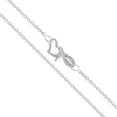 thumbnail image 1 of Sterling Silver Light Cable Chain 1.2mm Solid 925 Rolo Link Wide Valentine's Day Love Heart Clasp Necklace 16" Female, 1 of 5