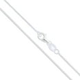 thumbnail image 1 of Sterling Silver Light Cable Chain 1.4mm Solid 925 Rolo Link Wide Pear Shape Clasp Necklace 16" Female, 1 of 5