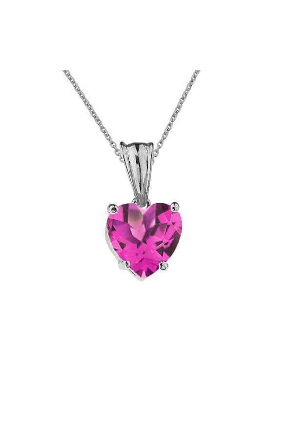 Sterling Silver Light Pinkish Purple Heart June Birthstone Pendant (PENDANT ONLY)