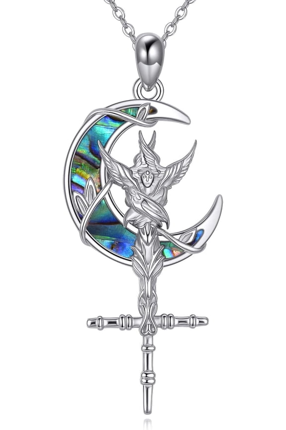 Sterling Silver Lilith Sigil Pendant Necklace for Women, Witchy Occult Jewelry, Dark Moon Goddess Gift for Her