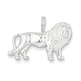 thumbnail image 1 of 925 Sterling Silver Solid Polished Lion Charm 18x28mm Wide Pendant Necklace for Women - 2.7 Grams, 1 of 2