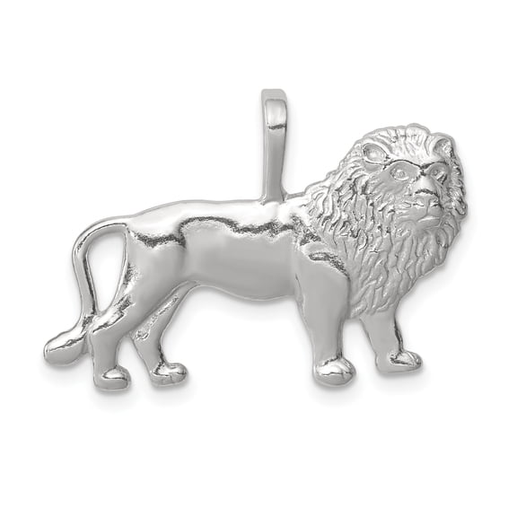 Sterling Silver Lion Pendant Necklace for Men or Unisex, Detailed Animal Symbol of Strength Courage and Leadership, Bold Statement Jewelry Accessory