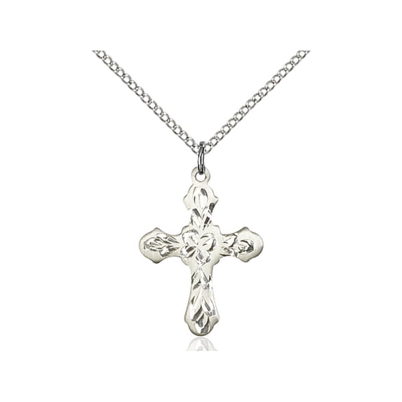 Sterling Silver Lite Curb Chain 7/8 x 5/8 inches with Sterling Silver Lite Curb Chain