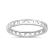 thumbnail image 1 of Sterling Silver Little Heart Stackable Band Ring, 1 of 3