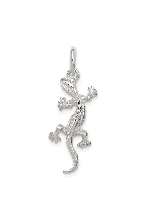 Sterling Silver Lizard Charm Pendant