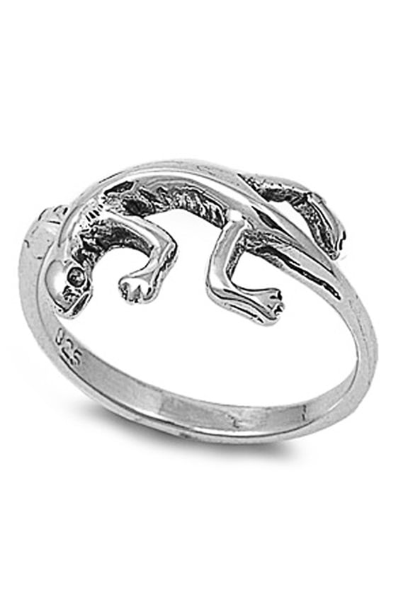 Sterling Silver Lizard Ring mm ( Size 4 to 7)