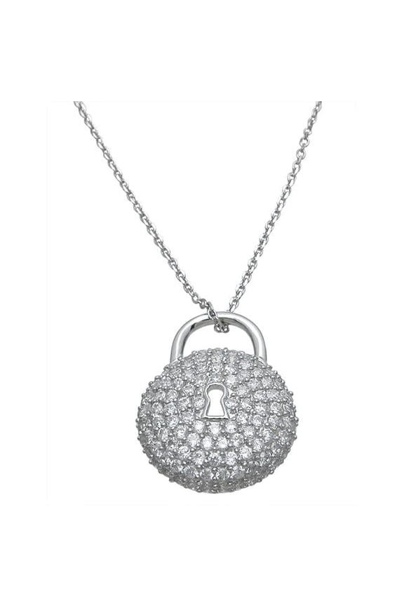 Sterling Silver Lock Pendant