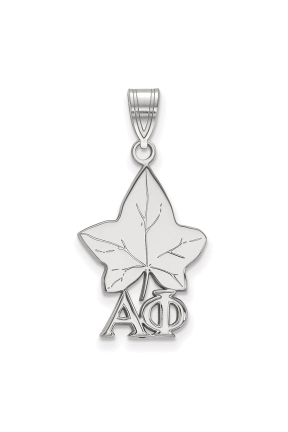 Sterling Silver LogoArt Alpha Phi Sorority Symbol Medium Pendant Charm