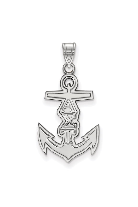 Sterling Silver LogoArt Alpha Sigma Tau Sorority Symbol Small Pendant Charm