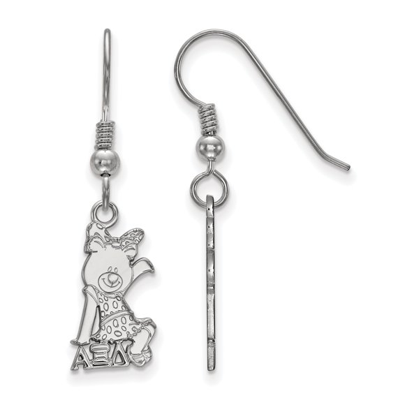 Sterling Silver LogoArt Alpha Xi Delta Small Dangle Earrings Sterling Silver Earrings