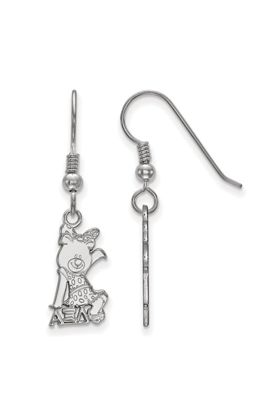 Sterling Silver LogoArt Alpha Xi Delta Small Dangle Earrings Sterling Silver Earrings