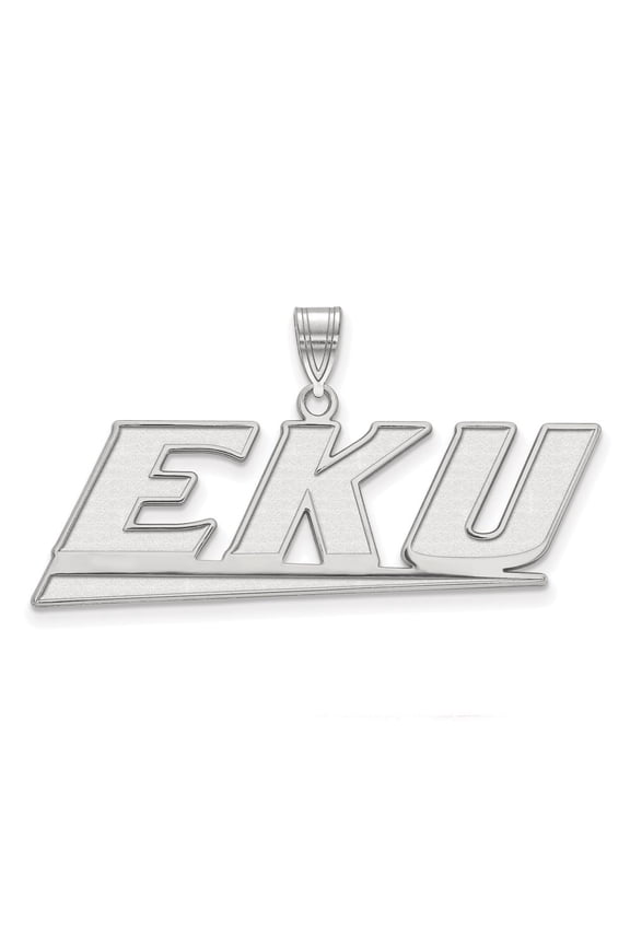 Sterling Silver LogoArt Eastern Kentucky University E-K-U Large Pendant Charm