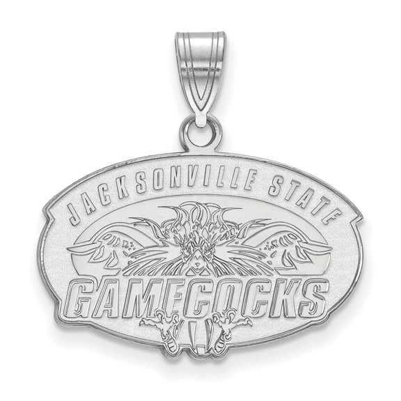 Sterling Silver LogoArt Jacksonville State University Medium Pendant Charm