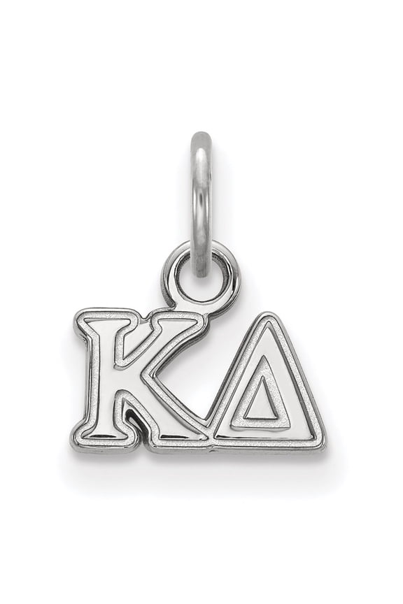 Sterling Silver LogoArt Kappa Delta Sorority Greek Letters Extra Small Pendant Charm