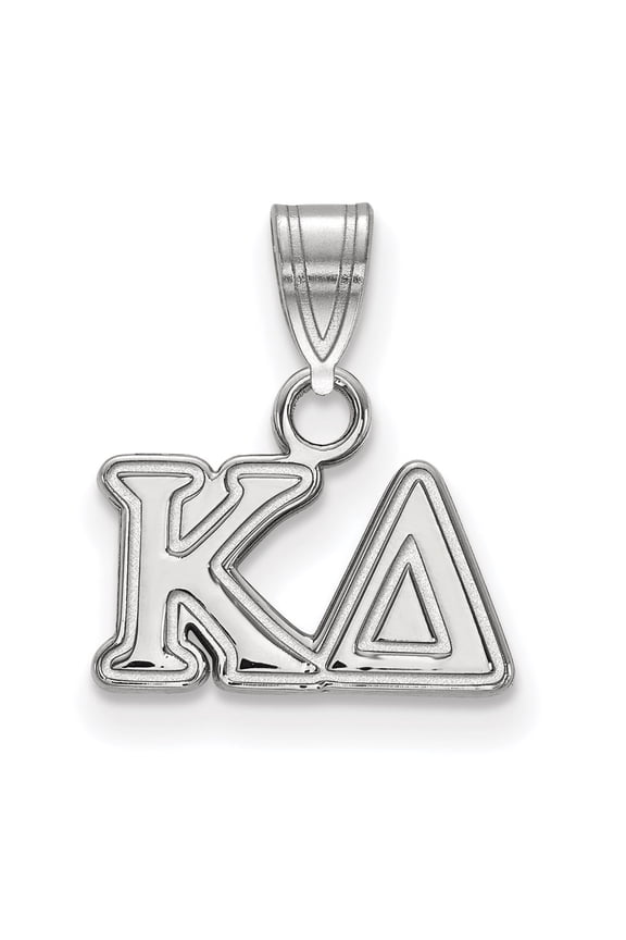 Sterling Silver LogoArt Kappa Delta Sorority Greek Letters Small Pendant Charm
