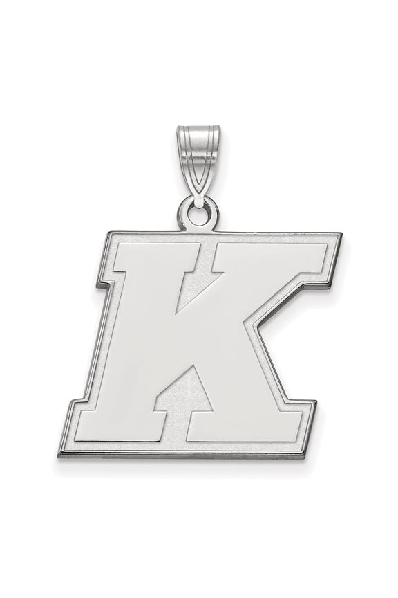 Sterling Silver LogoArt Kent State University Letter K Large Pendant Charm