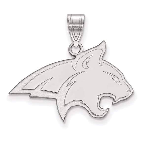 Sterling Silver LogoArt Montana State University Bobcat Large Pendant Charm