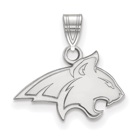 Sterling Silver LogoArt Montana State University Bobcat Small Pendant Charm